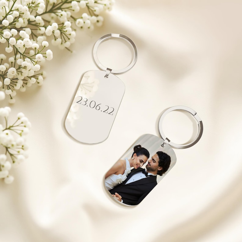 Print Key Rings Personalized Photo Keychain, Engraved Picture Keyring, Custom Photo ...