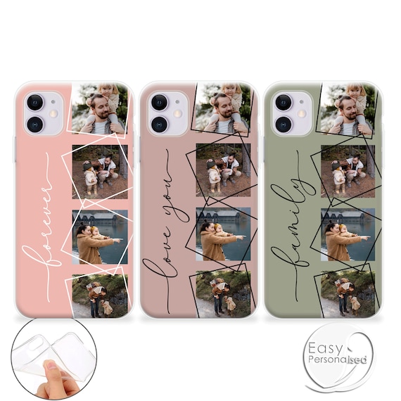 Custom Phone Case for iPhone 11 Pro Max, Personalized Multiple Pictures  Phone Cases,Customized Photos Cover for Birthday Xmas Valentines Friends  Her