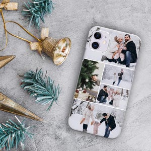 Personalized Photo Collage Phone Case: Hard Plastic Cover