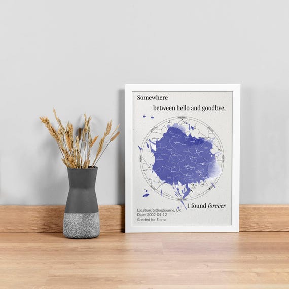 Personalized Star Map Print: Custom Night Sky Poster