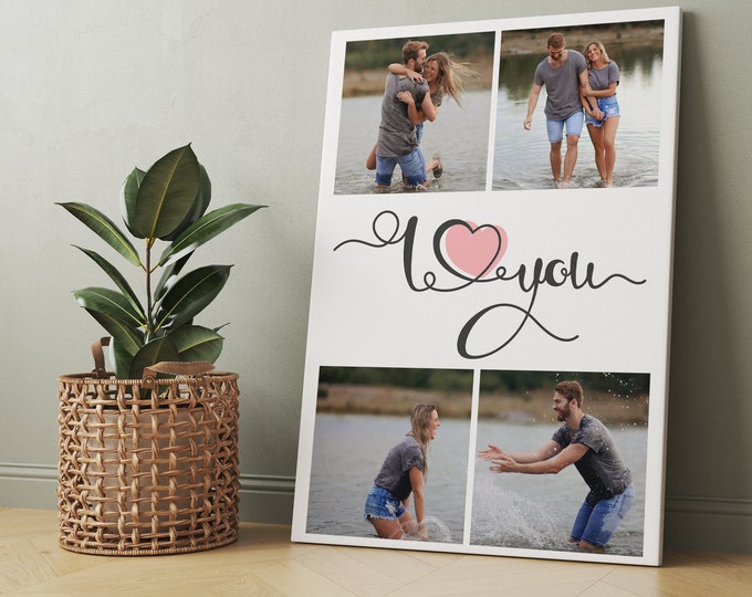 Personalised Family Photo Collage, Photo Print, Family Quote, Custom Photo GiftFather's Day