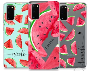 Personalised phone case for Samsung with initials and custom name soft silicone Galaxy S8 S9 Plus S10e S20 S20 Plus S20 UltraFather's Day