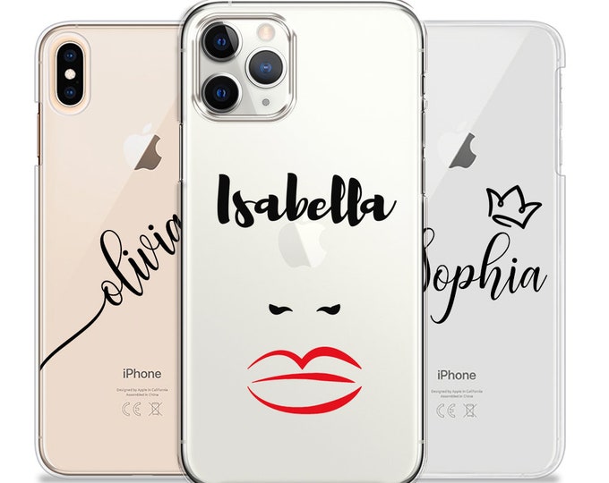 PERSONALISED phone case name initial hard transparent plastic phone case cover for apple iphone 6 7 8 11 Pro Xs XR Xs MAX iPhone 12 Pro Mini