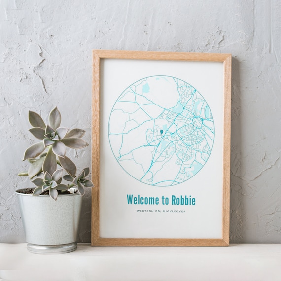 Personalized Map Print: Anniversary, Engagement, Home Decor Gift