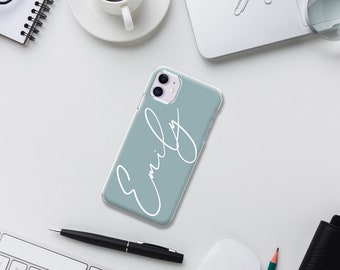 Funda de teléfono personalizada iPhone 15 nombre personalizado iniciales cubierta de silicona del teléfono iPhone 6+ 7 8 X Xs max Xr 11 12 13 Pro MAX 14 Plus Pro Max