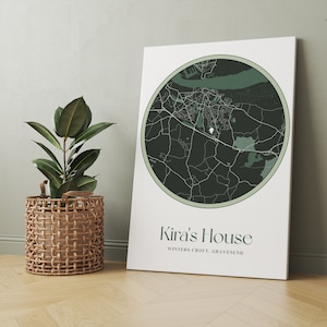 Impresión y marco de boda personalizados para regalar en aniversarios, compromisos o decoración del hogar. Diseño de mapa minimalista para tus lugares importantes