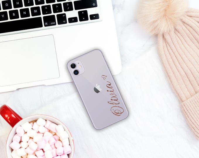 Personalised Phone case iPhone 16 custom name initials great gift phone silicone cover iPhone 7 8 X Xs max Xr 11 Pro MAXFather's Day