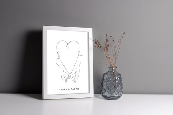 Personalised Valentines Gifts for Her Him Girlfriend Boyfriend Love Pair HandsFather's Day