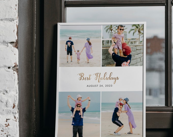 Framed Photo Collage A2, A3, A4, A5 | Father's Day | Personalised Photo Frame | Personalised Gift | Birthday | Housewarming |Father's Day