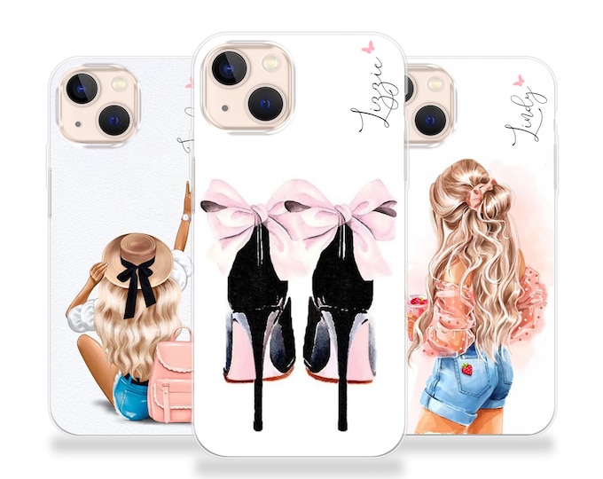 Personalised Phone case iPhone 16 custom name initials phone silicone cover iPhone 5s SE 6 6s Plus 7 8 X Xs max Xr 11 Pro MAXFather's Day