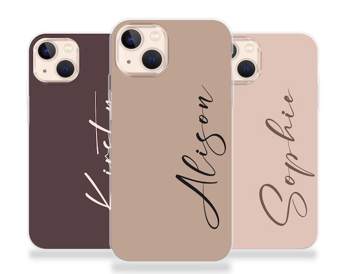 Personalised Phone case iPhone 15 16 custom name initials phone silicone cover iPhone 5s SE 6 6s Plus 7 8 X Xs max Xr 11 Pro MAX