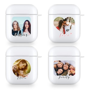 PERSONALIZED AirPods Pro Hülle Einzelfoto klar Silikon für Apple Kopfhörer zum Vatertag