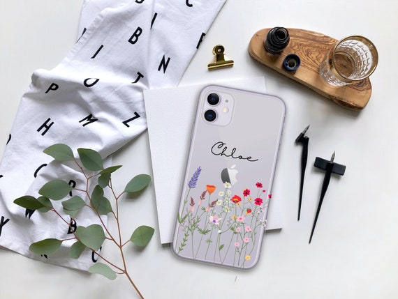 Floral Personalized iPhone Case: Soft Silicone Cover