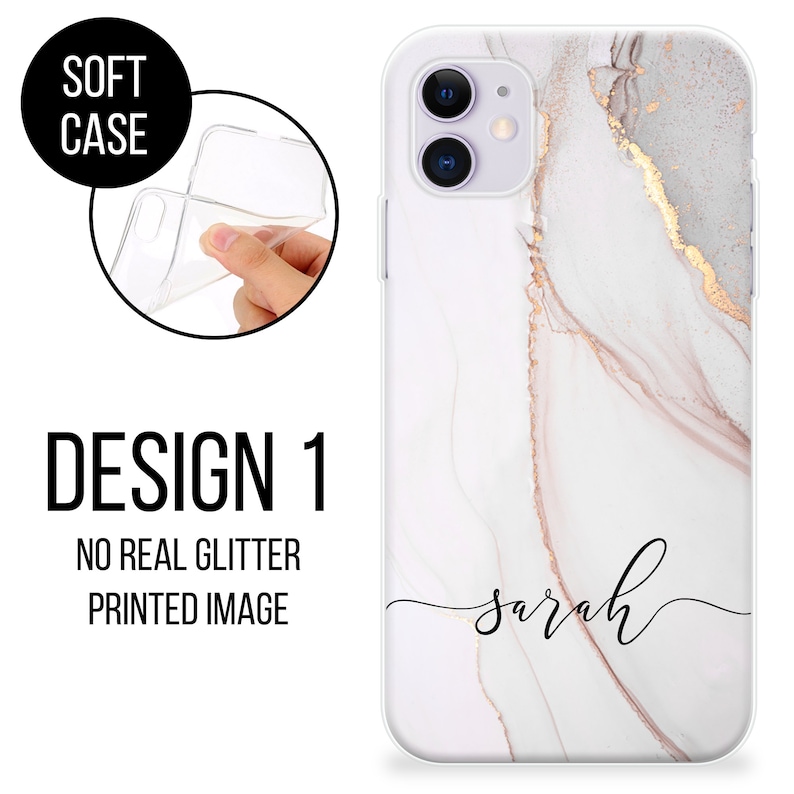 PERSONALISED Phone Case Initials Name Silicone Watercolour Etsy UK