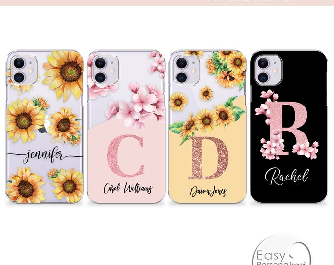 PERSONALISED phone case iPhone 11 name initial hard plastic phone case cover for apple iphone 5 5s 6 7 8 11 Pro Xs XR Xs MAX 12 Pro Max