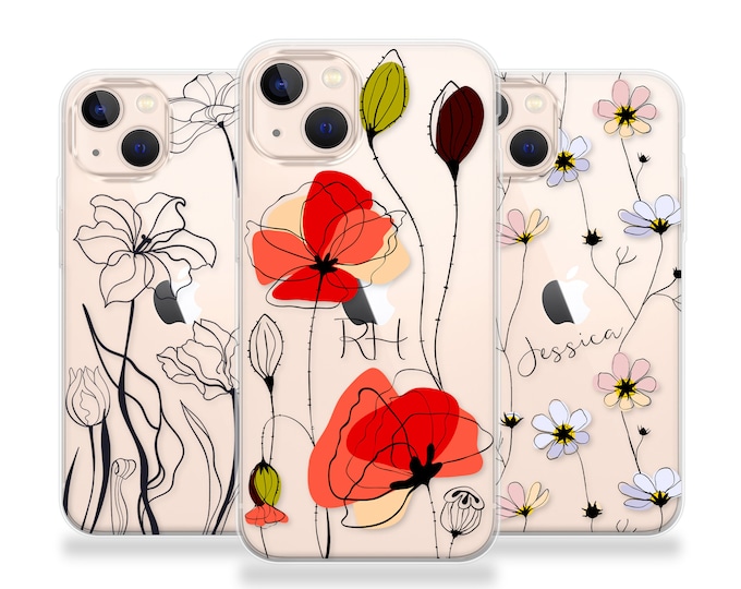 Personalised Phone case iPhone 16 custom name initials phone silicone cover iPhone 5s SE 6 6s Plus 7 8 X Xs max Xr 11 Pro MAXFather's Day