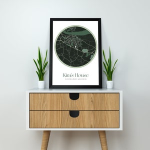 Impresión y marco de boda personalizados para aniversarios, compromisos o decoración del hogar. Diseño de mapa minimalista. Día del Padre.