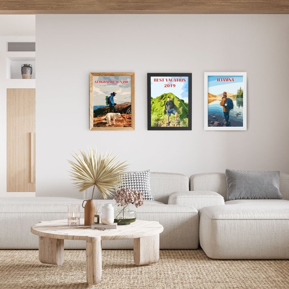 Your Photos As Custom Vintage Travel Posters A4 A5Father's Day