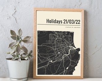 Custom Location Map Print | Personalized Anniversary Gift