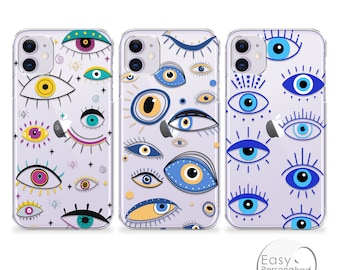 Evil Eye Phone Case Aesthetic Art Cover Fit For iPhone 12 Pro Max, 11, 8+, X, XS Max, Samsung S8, S9, S10e, S20Father's Day