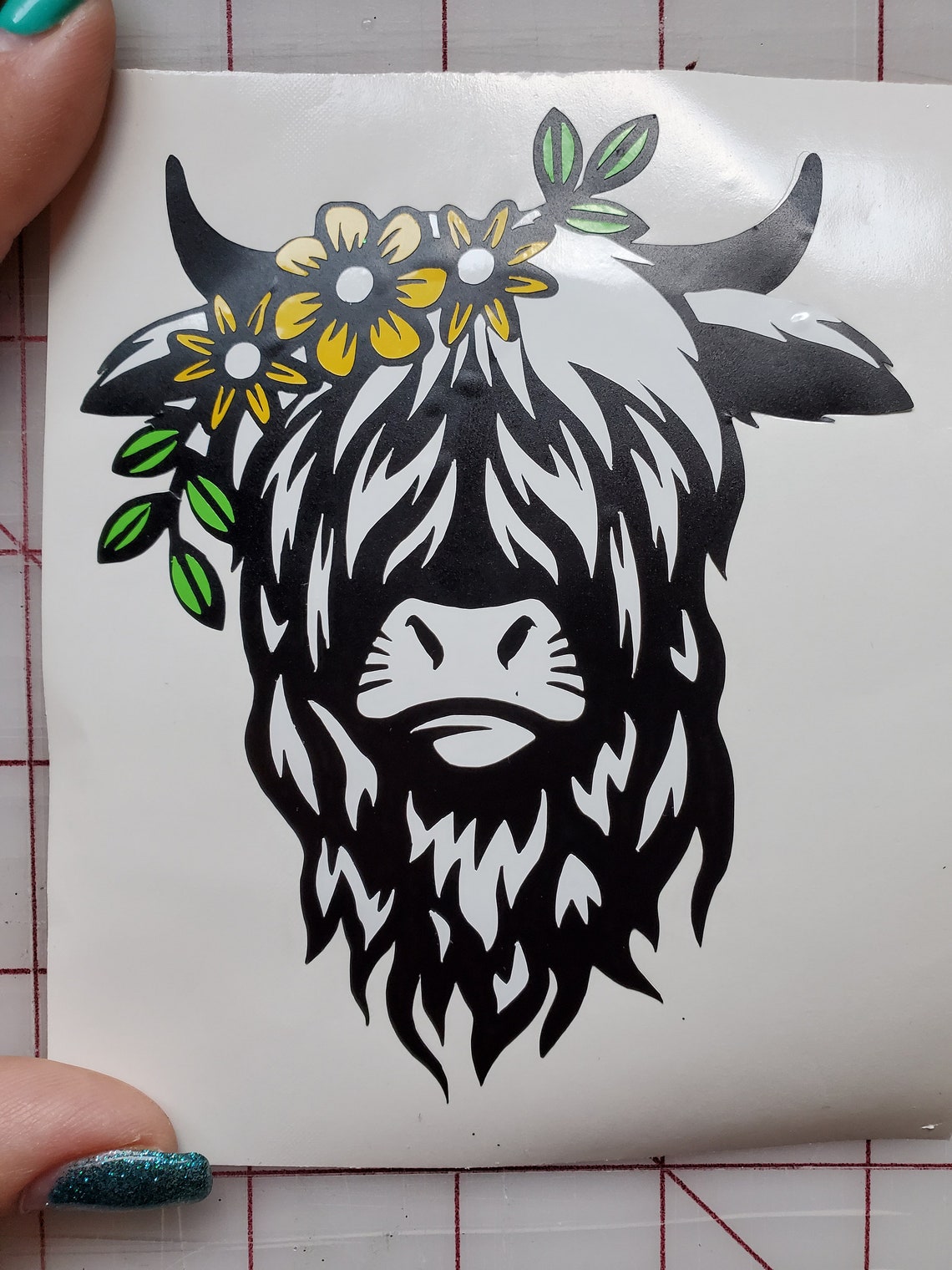 Highland Cow Decal 3.75x4.75 Etsy