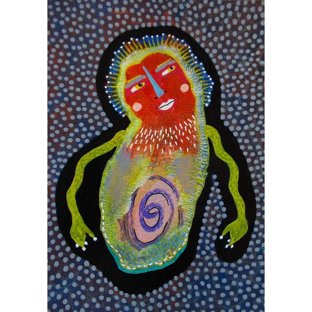outsider-art-brut-painting-weird-monster-figure-absurd-abstract