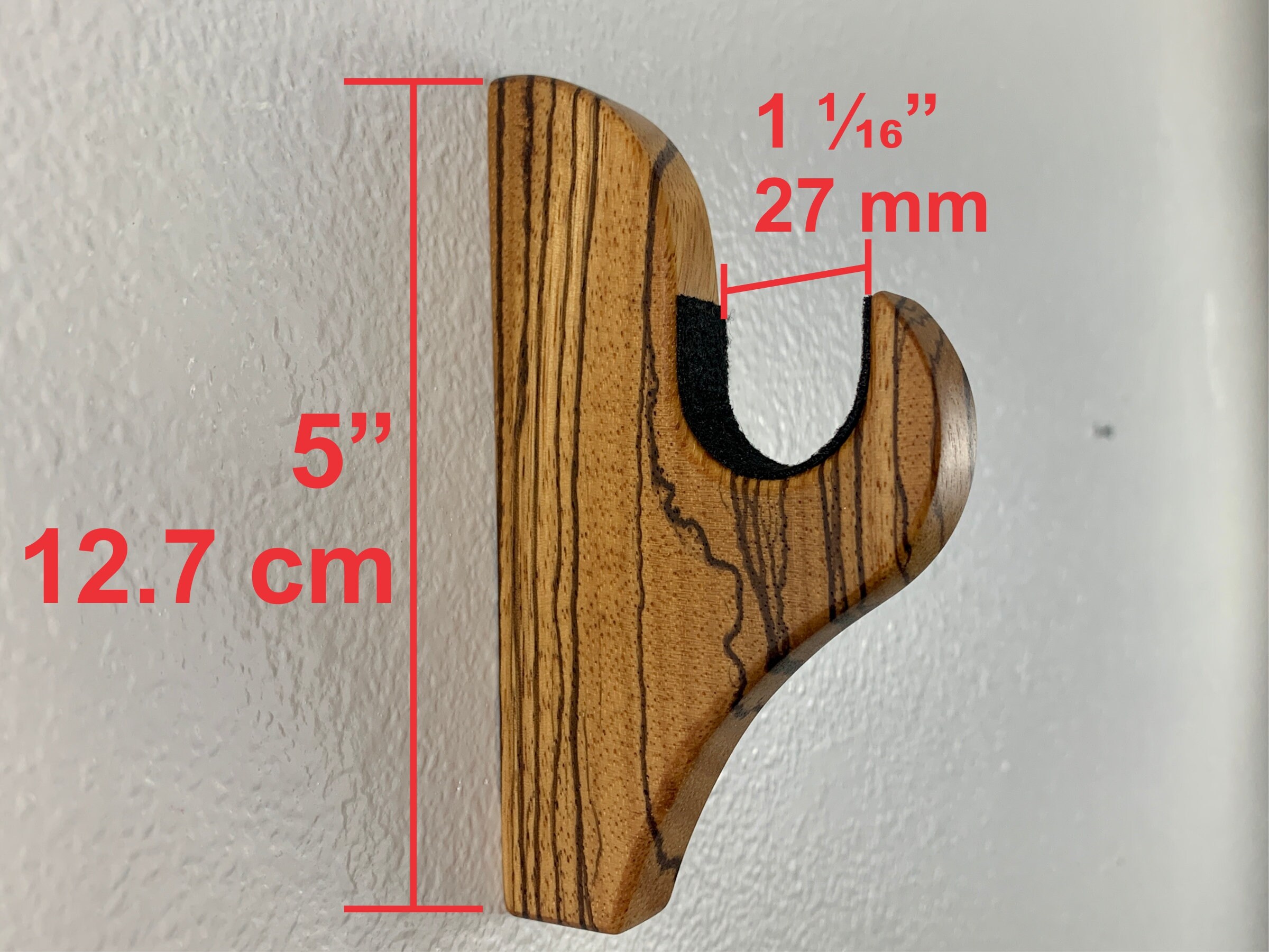 刀鍔　木製台座 Zebrawood Minimalist Katana Sword Mount ~ Exotic Wood Series ~ 1