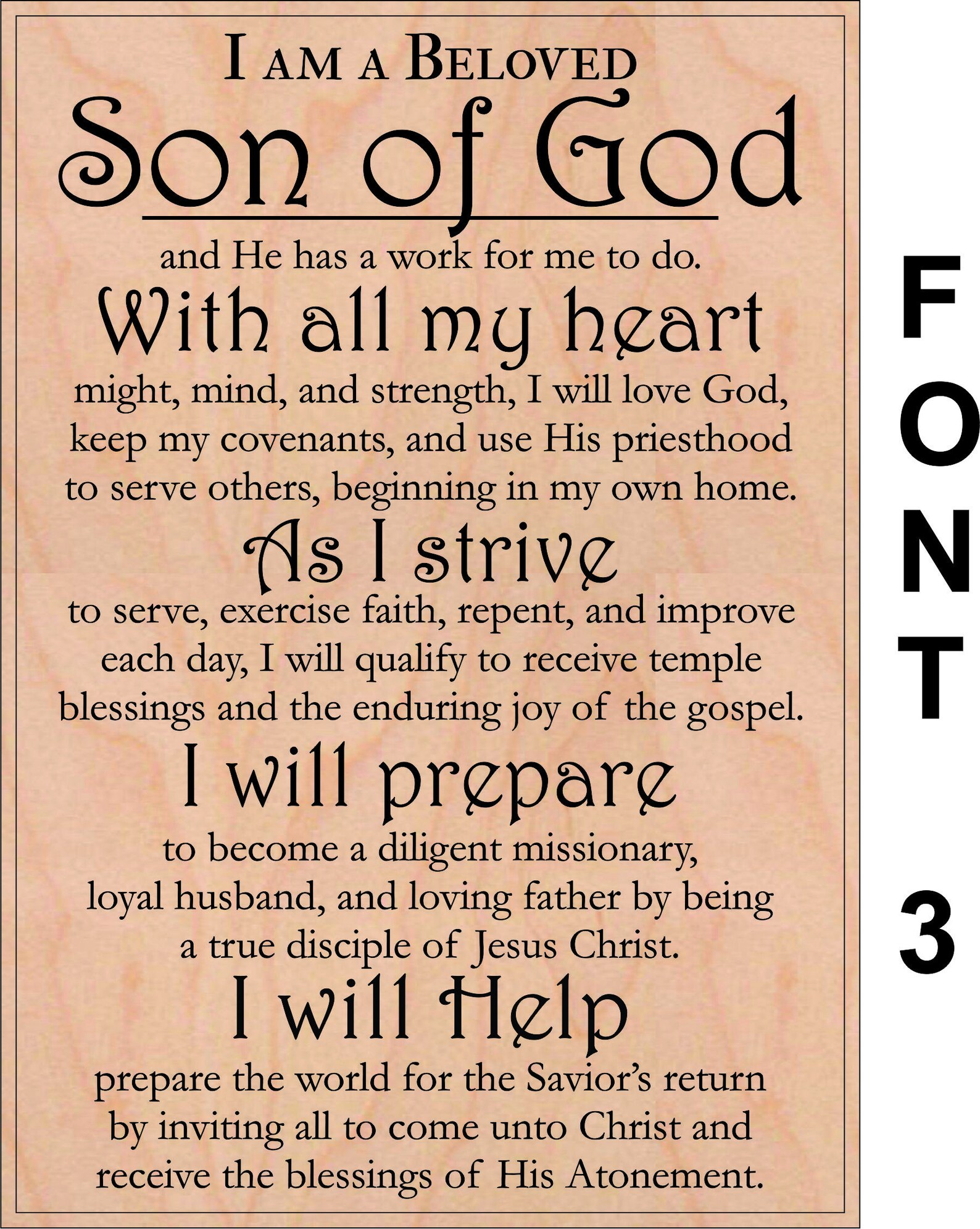 New LDS Young Men's Theme Engraved Display Plaque for - Etsy