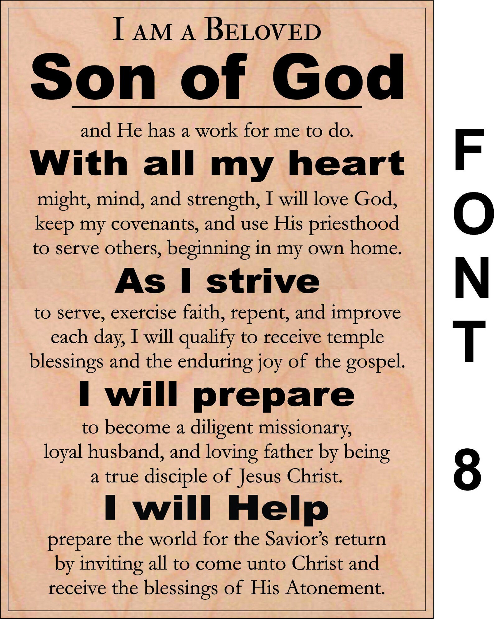 New LDS Young Men's Theme Engraved Display Plaque for - Etsy