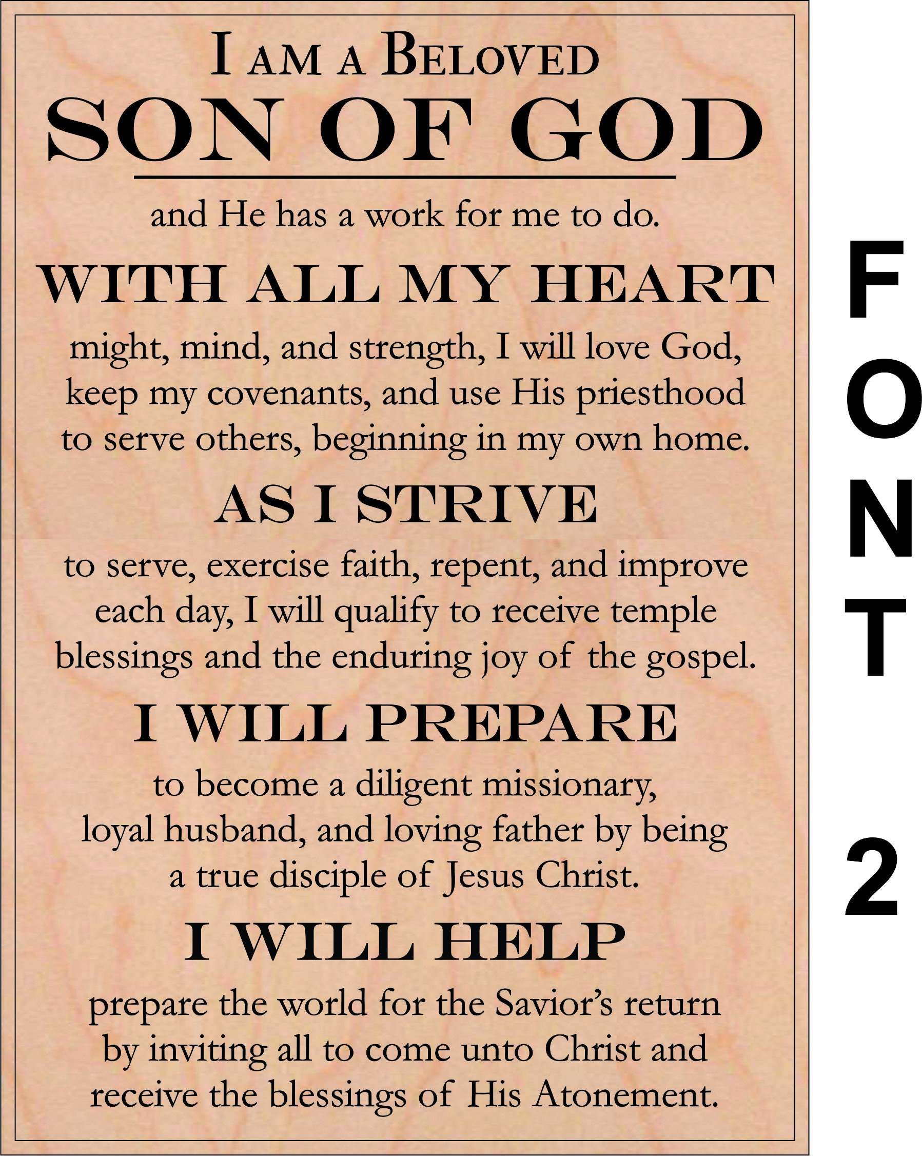 New LDS Young Men's Theme Engraved Display Plaque for | Etsy