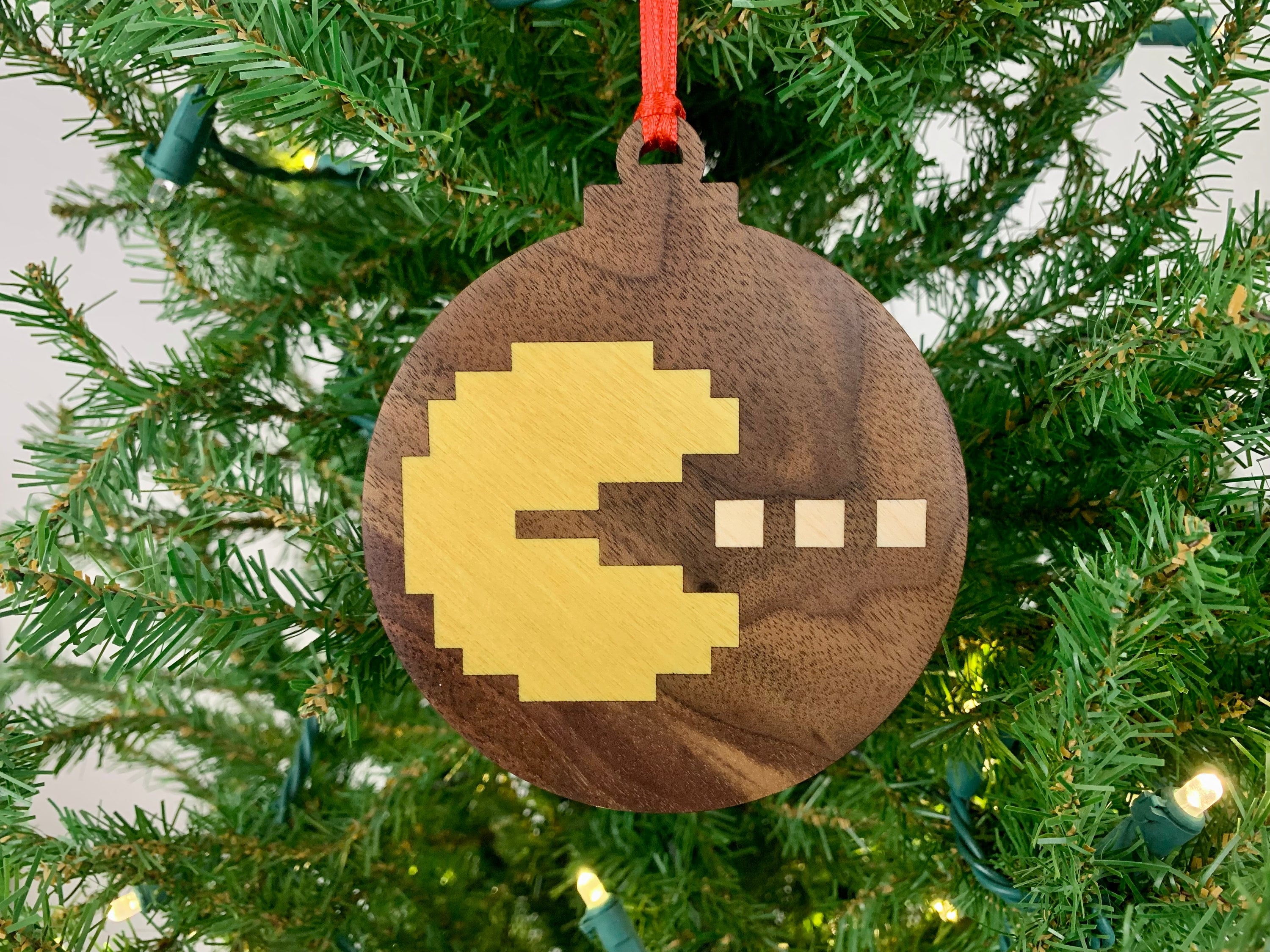Pac Man Christmas Ornament 