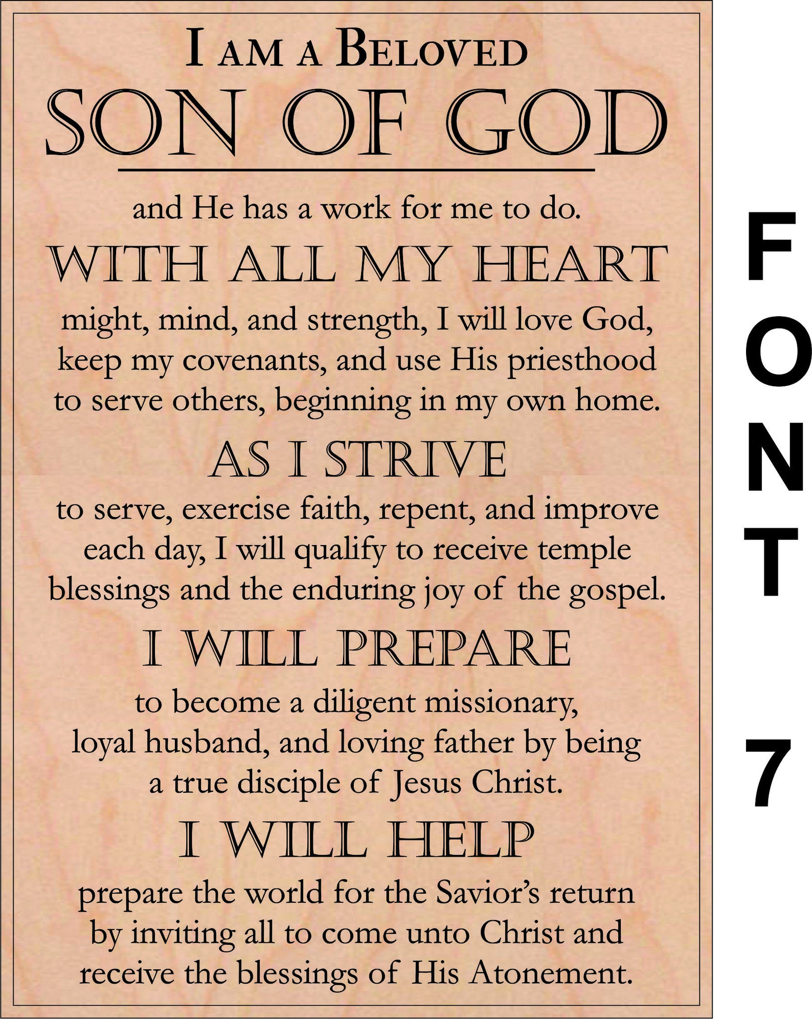 New LDS Young Men's Theme Engraved Display Plaque for Etsy