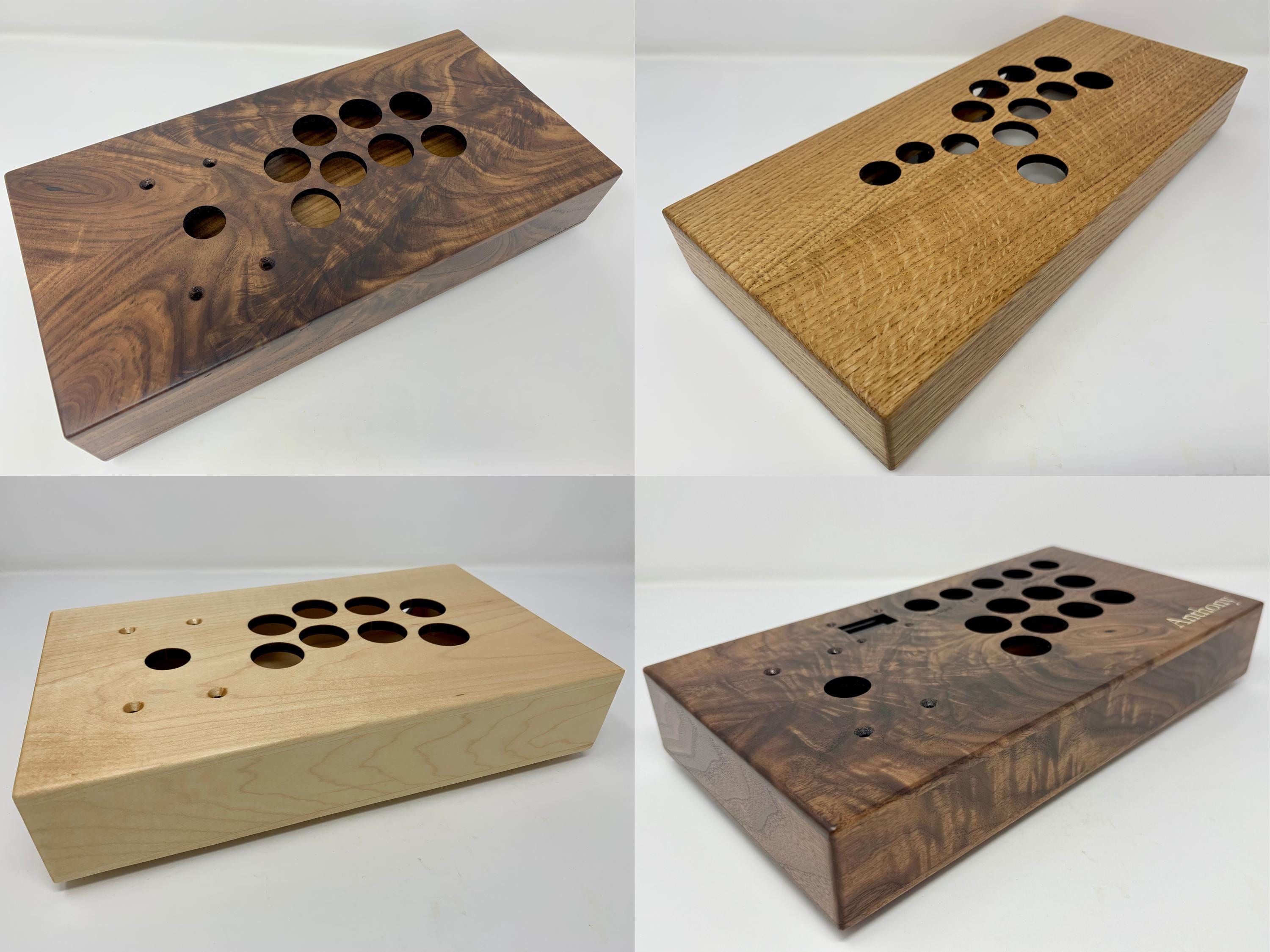 Wooden Arcade Fight Stick, Leverless Hitbox ~ Free Engraving ~ Case ...