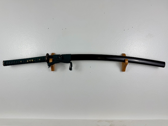 Supporto A Parete Per Spade Okuyonic - Gancio Katana Nero In Legno Massello, Porta 3 Spade, Per Decorazione Casa E Collezioni