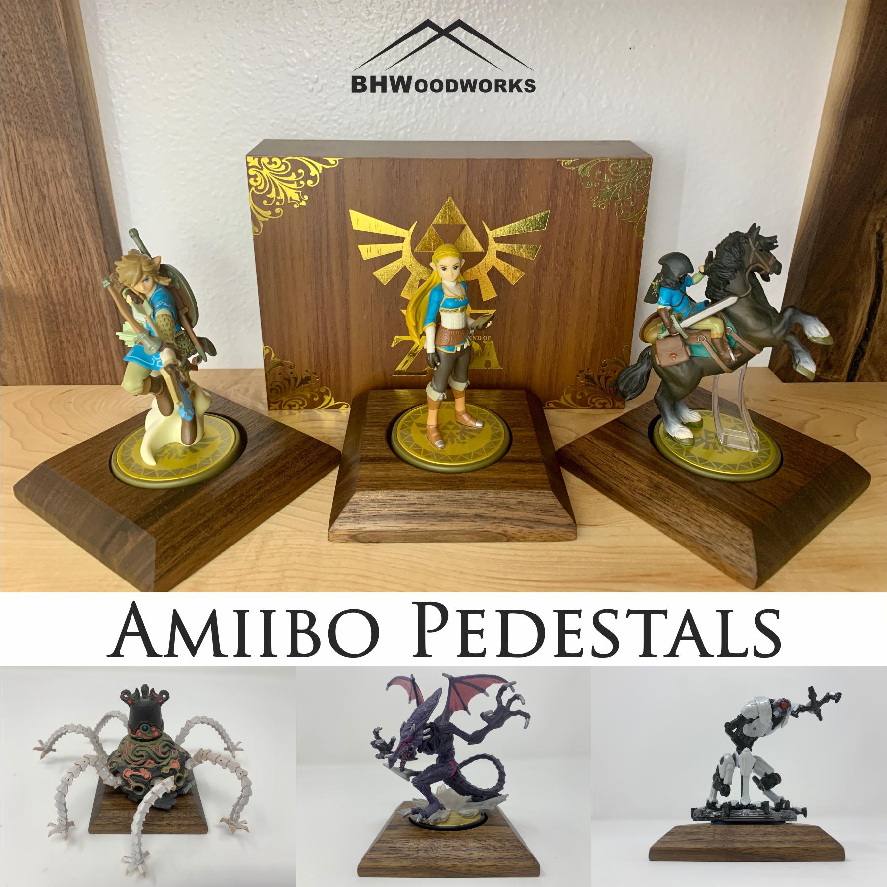 Walnut Amiibo Display Pedestal ~ Quantity Discounts Available