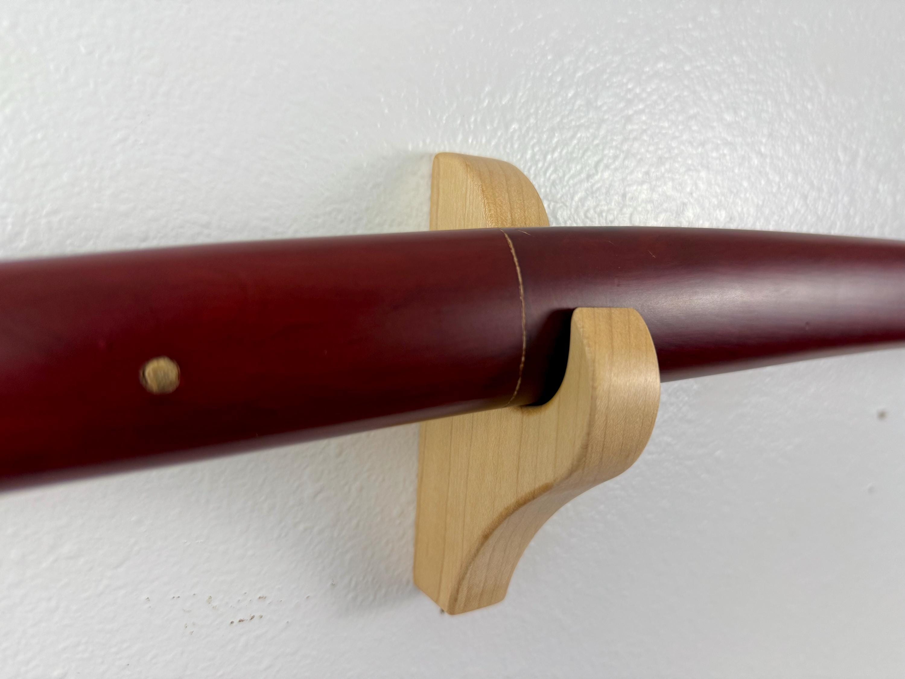 Supporto da parete regolabile per spada, gancio per samurai, gancio imbottito a 1 livello, espositore regolabile per spada samurai, sciabola leggera, armi cosplay