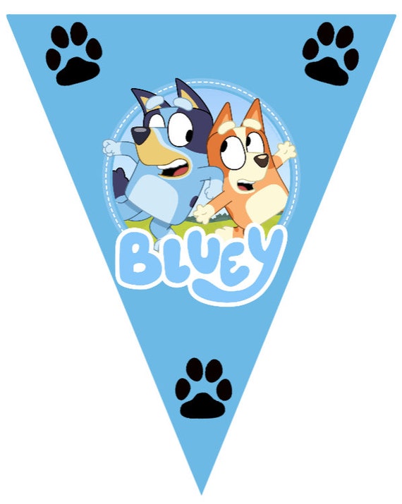 Bluey 5 Birthday Banner Personalized Party Backdrop Decoration – Cakecery