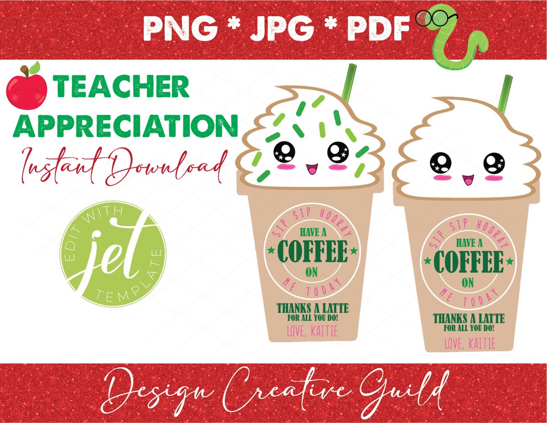 INSTANT DOWNLOAD EDITABLE Printable Tag Gift Tag Staff Teacher ...