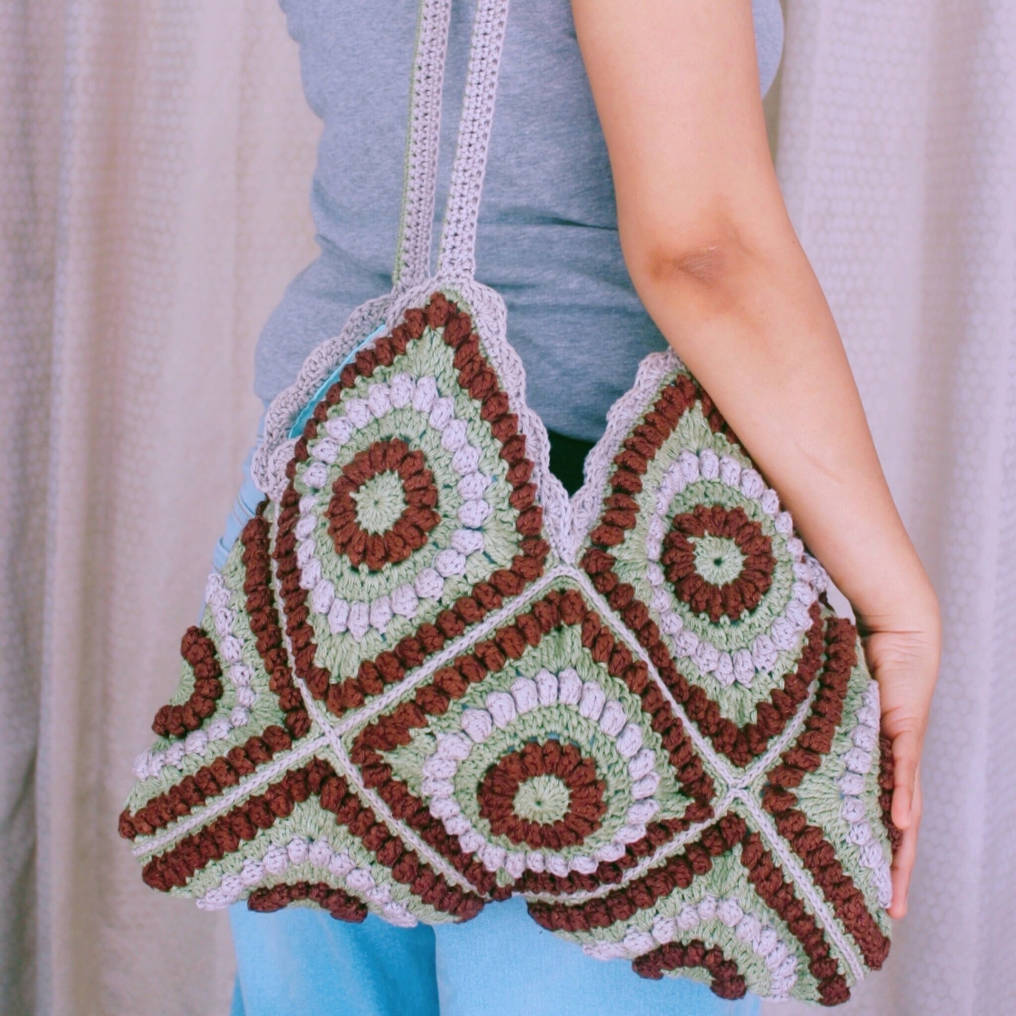 Crochet Granny Square Bag Pattern Crochet Tote Bag Pattern