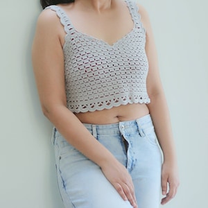 crochet bauchfrei - Leichtes und luftiges Crop Top, Sommermode, Häkelanleitung, PDF Download, Häkelanleitung