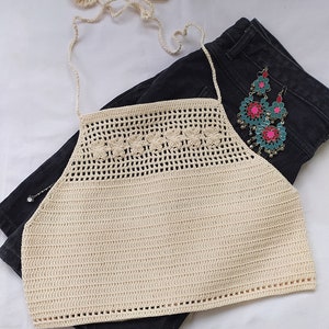 Mönster för virkad halterneck: Nybörjarvänlig strandkläder (PDF-nedladdning)