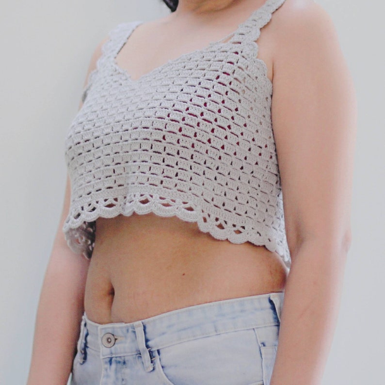 crochet crop top Light and breezy crop top, summer wear, crochet crop top, boho top crochet pattern, instant pdf download, beachwear image 2