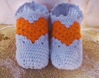 Crochet Slippers pattern - Crochet heart slippers, granny square slippers, instant pdf download