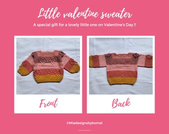 Heartfelt Charm: Adorable Kids' Sweater with Sweetheart Motifs