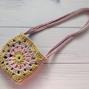 Crochet Bag pattern - The Bubblegum Bag, granny square bag, digital pattern, printable format, instant download, boho bag, festival bag