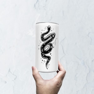 Lunar Year of the Snake Travel Mug |  Celestial Snake, Moon Witchy Vibes, Punk Gothic Alt Stainless steel 12oz & 20oz tumbler