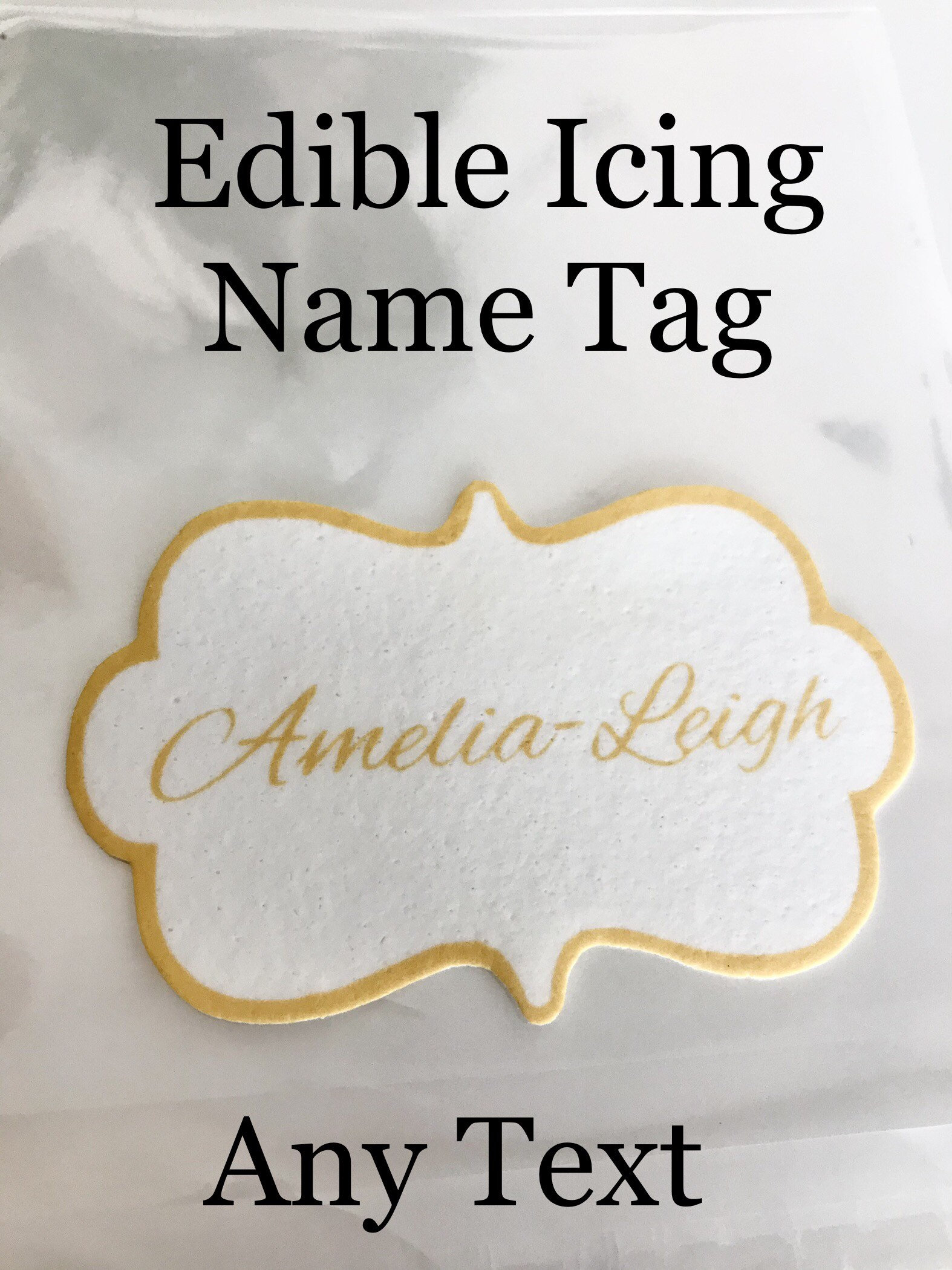 Examples Icing Name Custom Edible Icing Cake Topper, Personalized Name Tag (pre-cut) - Etsy