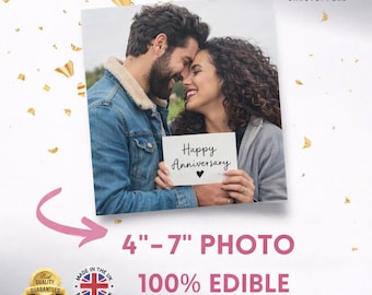 Topo de bolo personalizado com foto - em pasta americana comestível ou papel de arroz, decoração de aniversário.