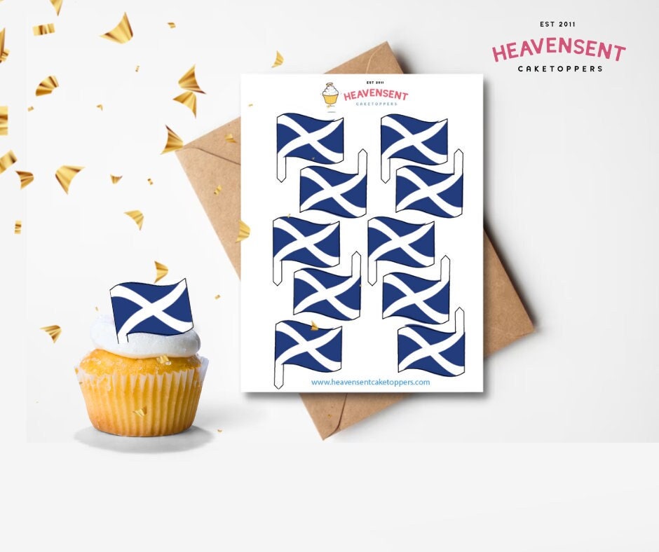 Union Jack UK Flag Edible PREMIUM THICKNESS SWEETENED VANILLA