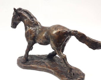 Bronze horse sculpture, lost wax, hot cast, solid, bronze sculpture, signed, limited edition, hand made, sculpture 4/24 by William Roberts